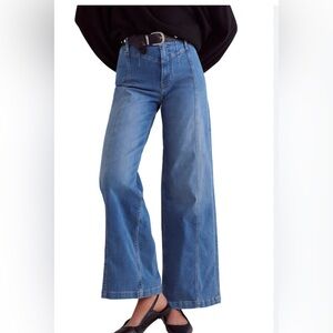 NWT. Retail $98. Size 26. We The Free “Libra Wide Leg”jeans.